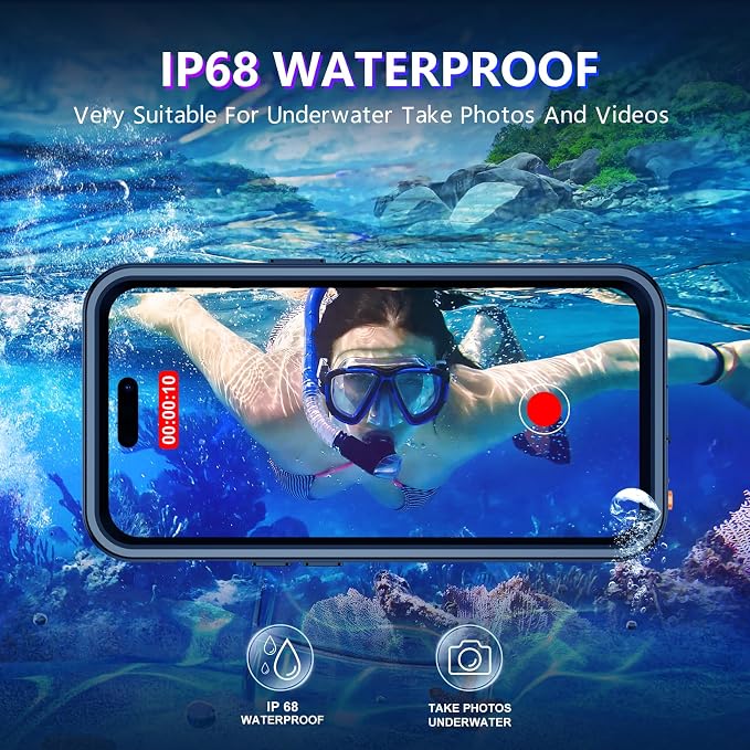 Temdan Compatible with iPhone 14 Pro Max Case Waterproof, Built-in Screen & - Image 2