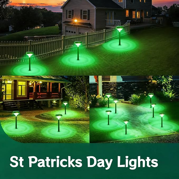 Linkind Solar Pathway Lights 8 Pack, Color Changing Solar Lights Outdoor - Image 2