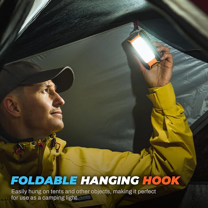 innofox 2-Pack LED Rechargeable Magnetic Work Light 1500 Lumens, Hanging Hook - Image 5