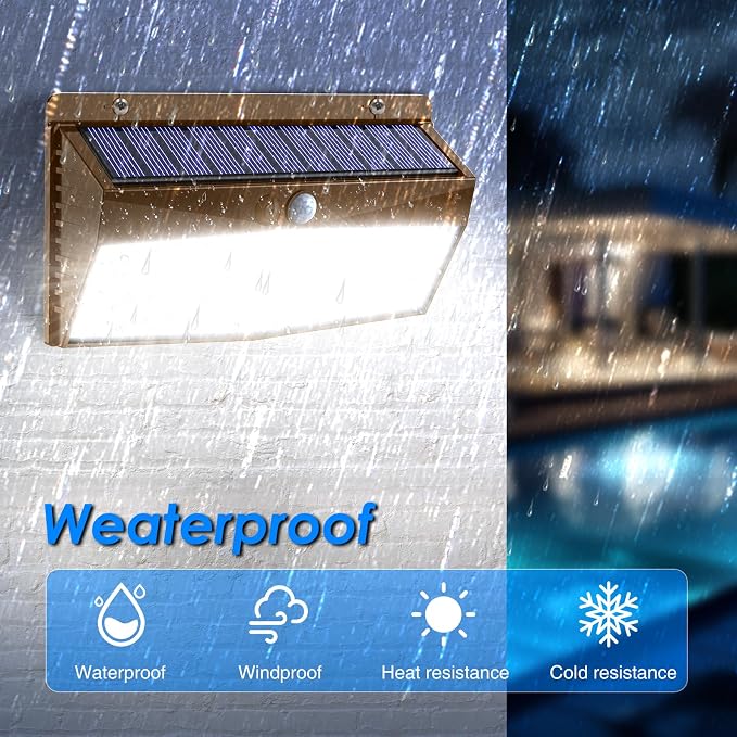 368 LED Solar Lights Outdoor Motion Sensor, Solar Fence Light - Image 3