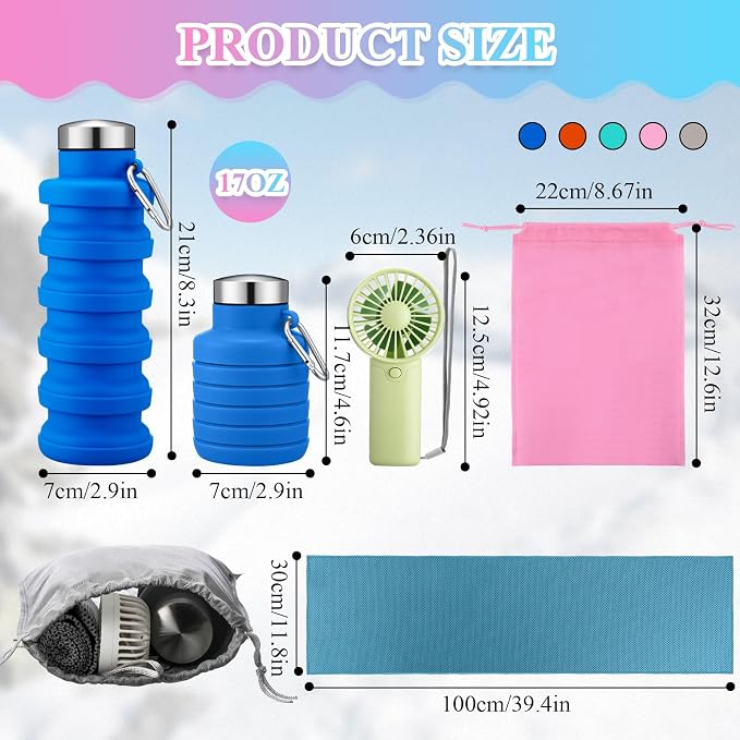 10 Set Theme Park Necessities Cruise Ship Accessory Kit Collapsible Water - Image 2