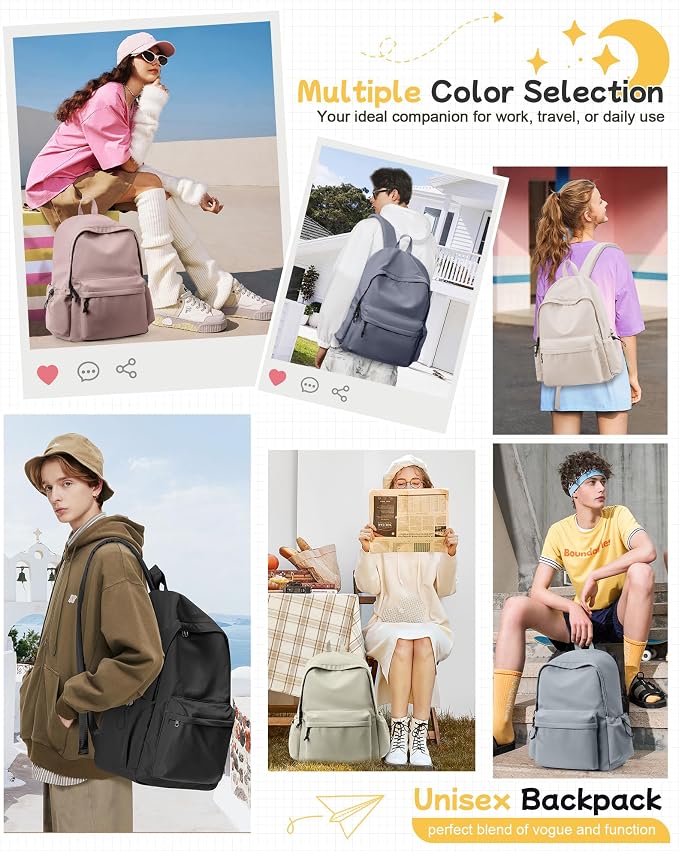 BJLFS Purple Backpack for Girls Women, Waterproof High School Bookbag, - Image 2