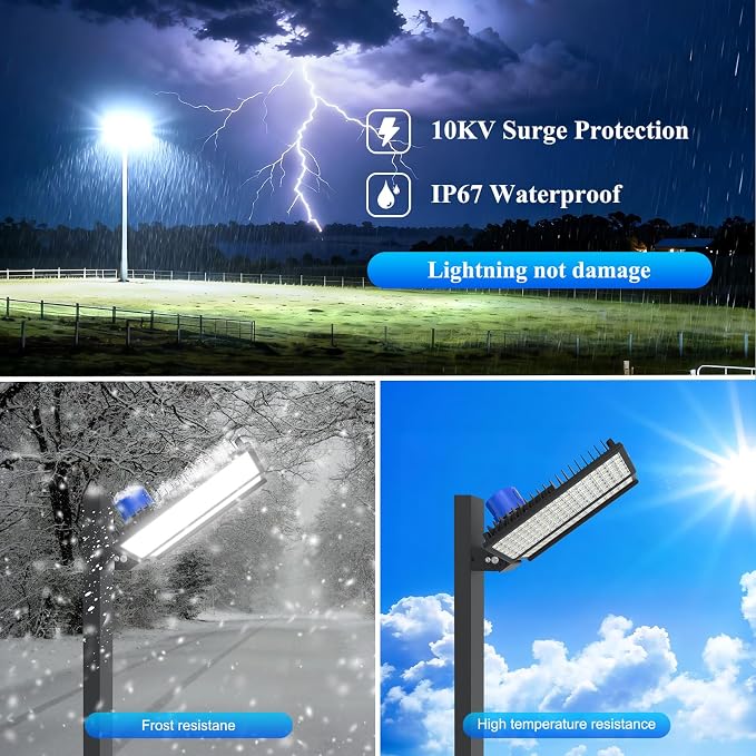 42000LM LED Parking Lot Light, 3 Pack 100W Stadium Light - Image 5