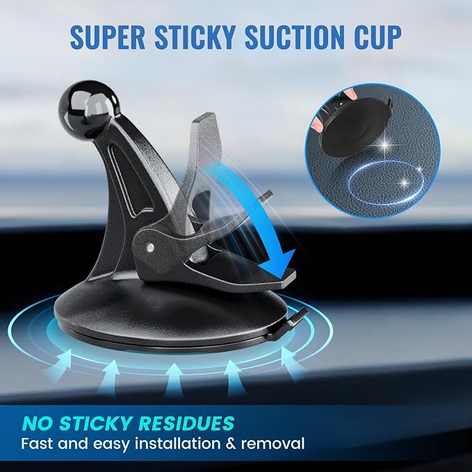 EWAY 2PCS GPS Car Holder Mount for Garmin Nuvi Windshield Dashboard - Image 3