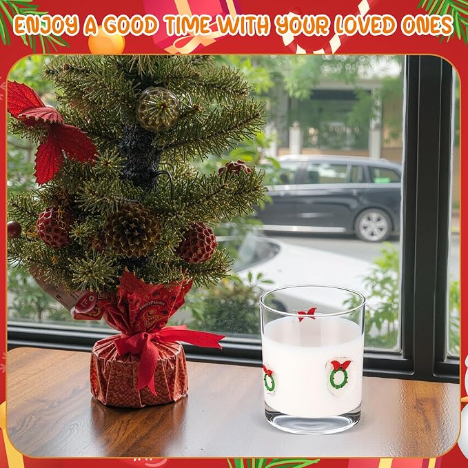 Skylety 2 Pcs Christmas Icon Juice Glasses Xmas Drinking Cups Old Fashioned - Image 6