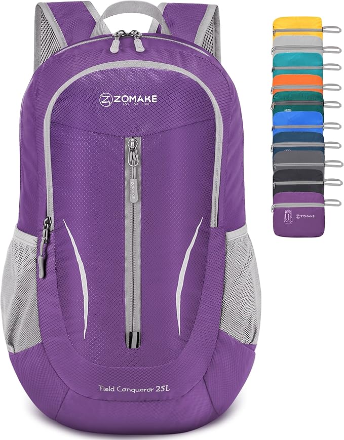 ZOMAKE Ultra Lightweight Packable Backpack 25L, Foldable Hiking Backpacks Water by ZOMAKE