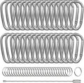 30PCS Aluminum Carabiner Clips by XIECHANEE