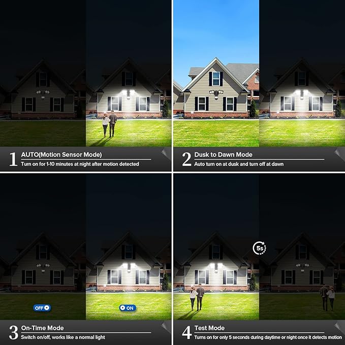 SANSI 28W 3500LM Motion Sensor Outdoor Lights, Outdoor Motion Sensor Light - Image 4