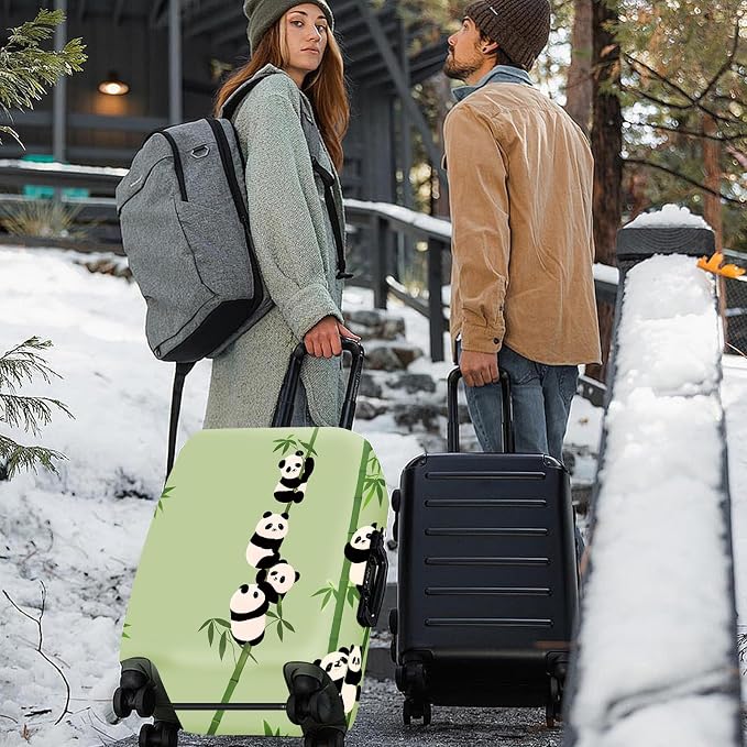 ANNA QUEEN Cute Panda Bamboo Luggage Cover, Cartoon Animal Suitcase Protector - Image 7