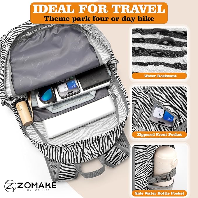 ZOMAKE Lightweight Packable Backpack 30L, Foldable Hiking Backpacks Water - Image 4