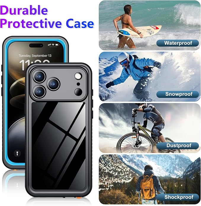 Temdan Compatible with iPhone 17 Pro Max Case, Waterproof Built-in Screen & - Image 7
