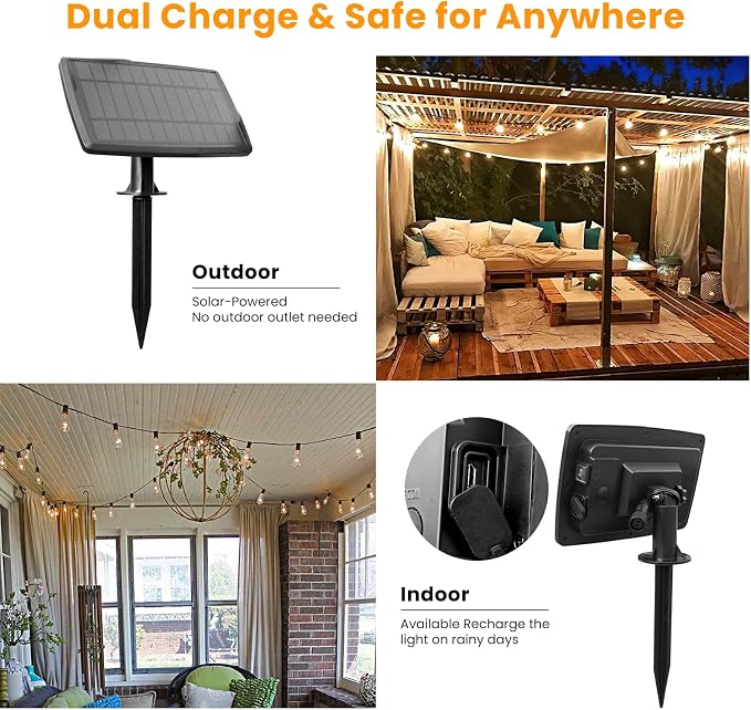 Bdrofn 200FT Solar String Lights Outdoor Waterproof, Solar Patio Lights - Image 5