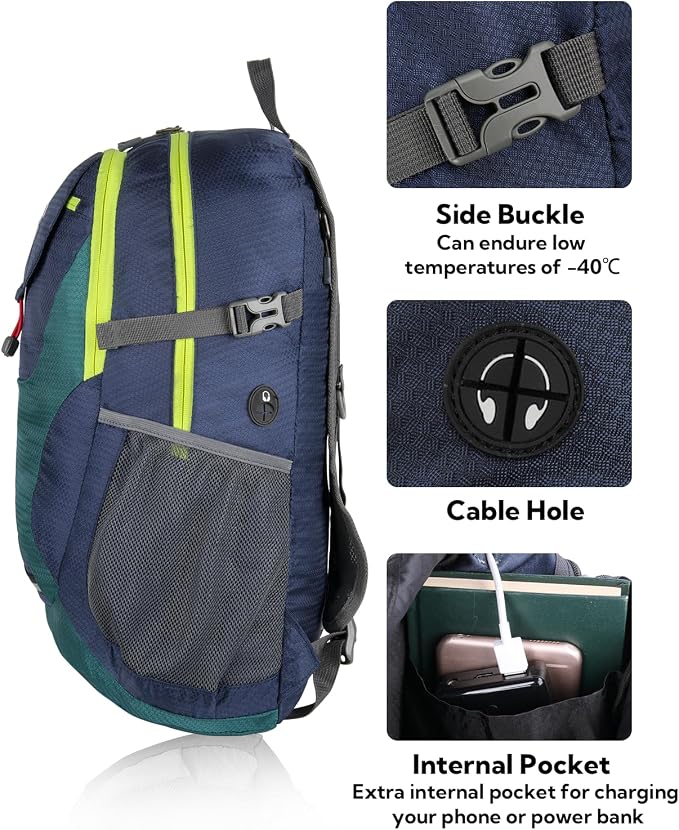 WATERFLY Lightweight Packable Hiking Backpack: 30L Foldable Travel Daypack - Image 4