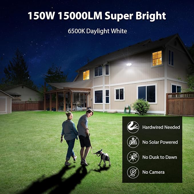 iMaihom 150W Motion Sensor Light Outdoor, 15000LM 6500K LED Security Floodlights - Image 2