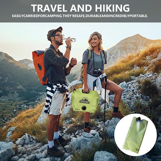 8L Collapsible Water Bag BPA-Free Foldable Water Container Leakproof Portable - Image 6