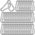 60PCS M8 Heavy Duty Carabiner Clip, 3Inch Snap Hook Quick Link Small Carabiner by XHAMXE