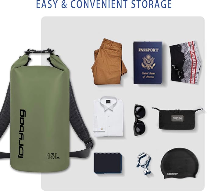 IDRYBAG Dry Bag for Kayaking Waterproof 2L/5L/10L/15L/20L, Small Dry Sack - Image 3