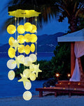 Toodour Solar Wind Chimes for Outside, Shells Light Gifts for Mom Grandma Women by Toodour