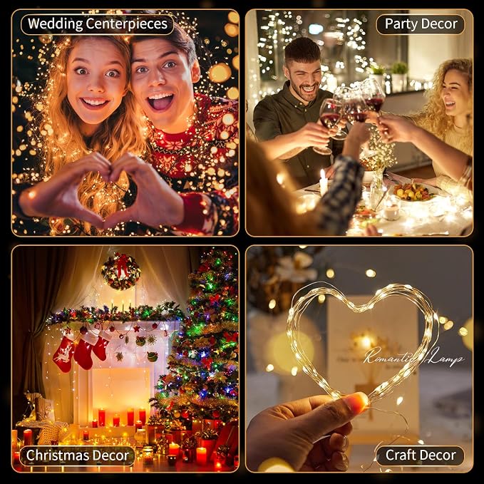 20 Pack LED Fairy Lights Battery Operated, 3 Features Blinking Slowly Blinking - Image 3