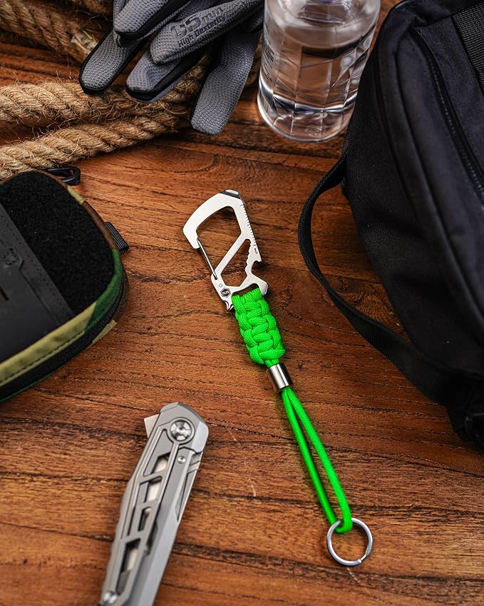 KeyUnity KC04 Paracord Keychain Carabiner Clip, Braided Lanyard - Image 2