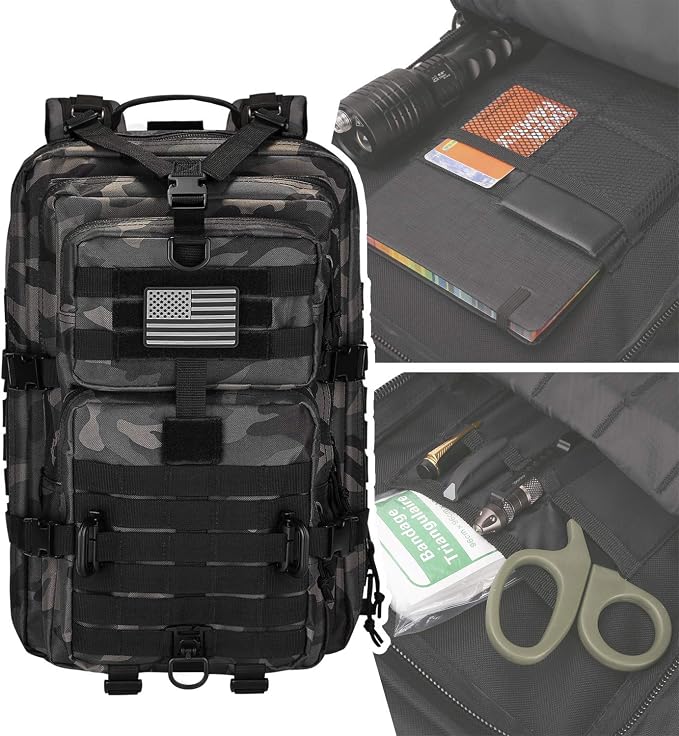 Hannibal Tactical MOLLE Assault Pack, Tactical Backpack Military Army Camping - Image 6