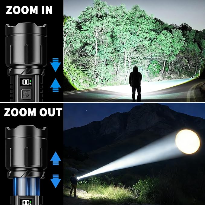 Rechargeable Flashlight 99000 High Lumens, LED Super Bright Flash Light - Image 4