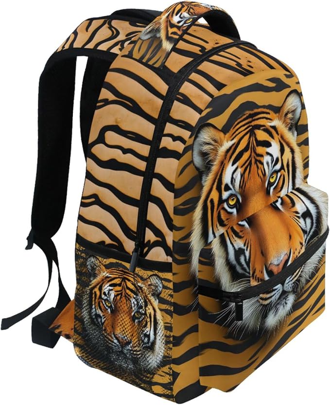 Wamika Tiger Kids Backpack Zebra Giraffe School Backpacks Boys Girls Preschool - Image 5