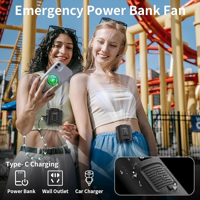 Socool 14500mAh Portable Waist Fan Clip on Belt 360 Rotation Wearable - Image 6