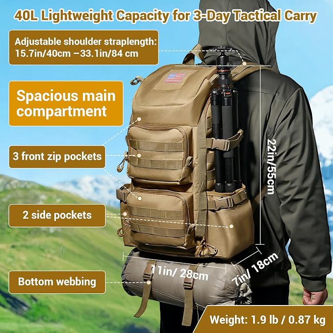 kokkoya Lightweight Tactical Backpacks - Image 5