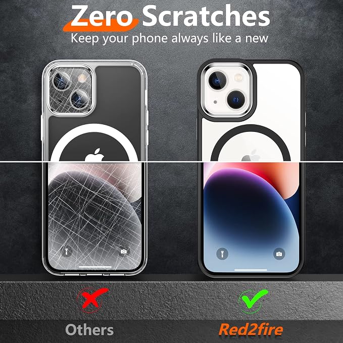Red2Fire Magnetic for iPhone 15 Plus Case for iPhone 14 Plus Case Clear - Image 6