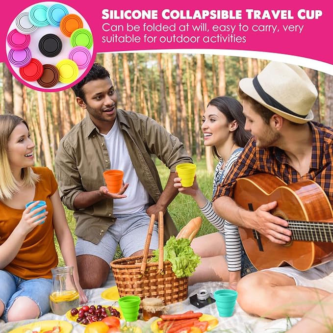 Umigy Silicone Collapsible Cup Without Lids Travel Portable Foldable Cup - Image 6