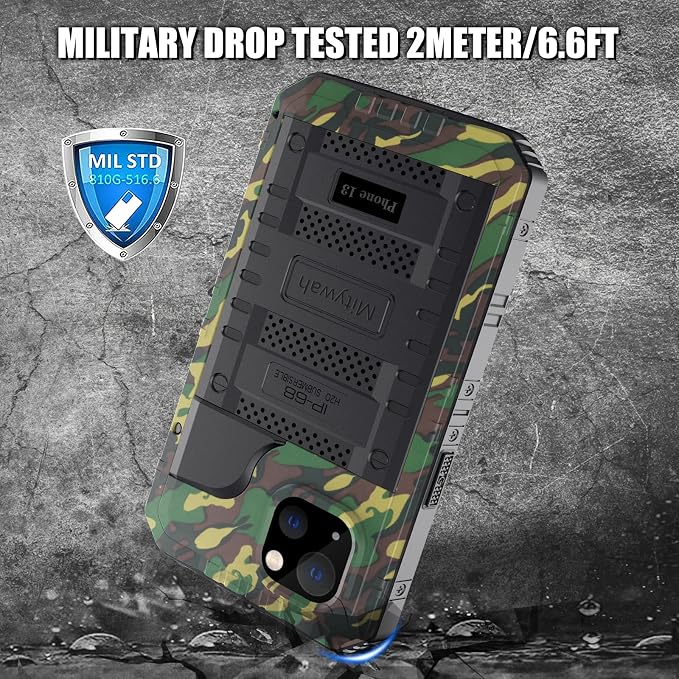 Mitywah Waterproof Case for iPhone 13, Heavy Duty Military Grade Protection - Image 2