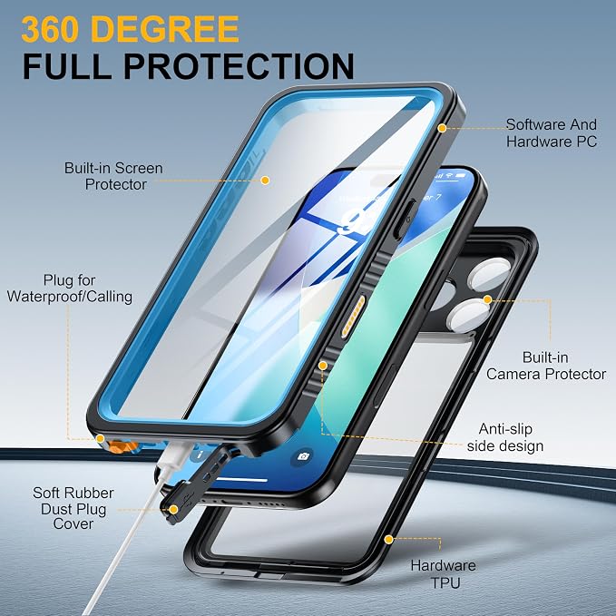 ANTSHARE for iPhone 17 Pro Case, IP68 Waterproof Shockproof Case, - 12 FT - Image 6