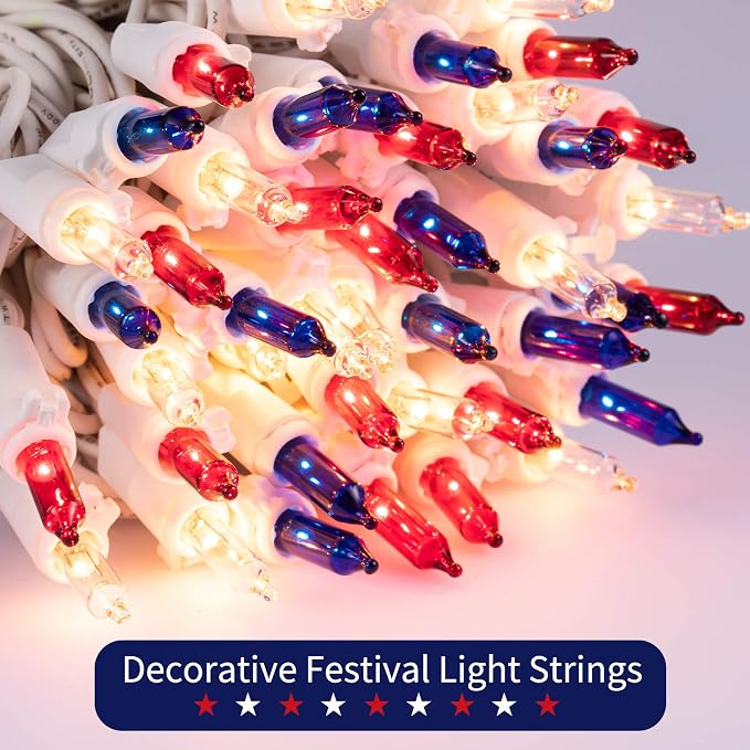 4th of July Decoration Patriotic Mini Lights - Image 2