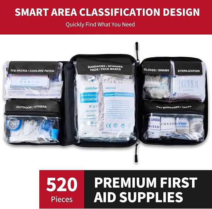 520 Pieces Premium First Aid Kit - Image 3