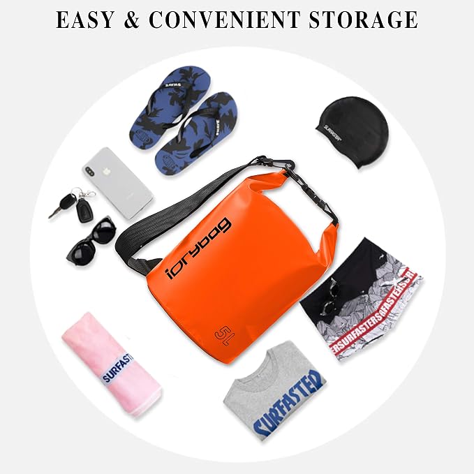 IDRYBAG Dry Bag for Kayaking Waterproof 2L/5L/10L/15L/20L, Small Dry Sack - Image 4