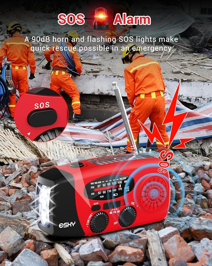 Esky Emergency Hand Crank Radio 7400mWh - Image 7