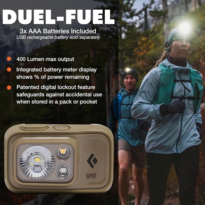 BLACK DIAMOND Spot 400 Headlamp | 400 Lumens Brightness, Dimmable | Waterproof - Image 2