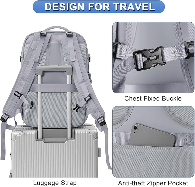 coofay Expandable Backpack For Traveling On Airplane Carry On Backpack Flight - Image 9