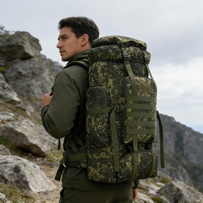 Hiking Backpack for Men 70L/100L Camping Backpack Military Rucksack Molle 3 - Image 7
