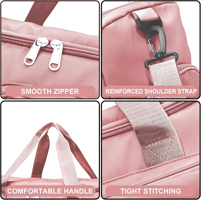 Suruid Gym Bag for Women Men, Travel Duffle Bag Large Capacity Carry On - Image 4