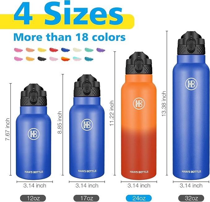 Han's Bottle Sports Water Bottle - 24 Oz - Image 2
