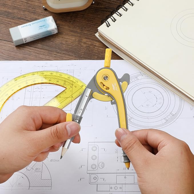 Mr. Pen- Geometry Compass and Protractor Set, 6 Inch Compass, 6 Inch Protractor - Image 7