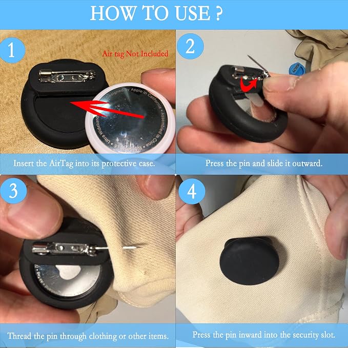 Air Tag Holder for Kids, Hidden GPS Tracker Case - Image 5