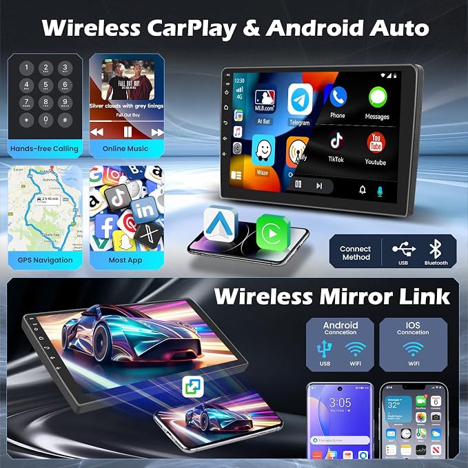 Android 15 Car Stereo for Jeep Compass Patriot 2010-2016, Hikity 10'' IPS - Image 3