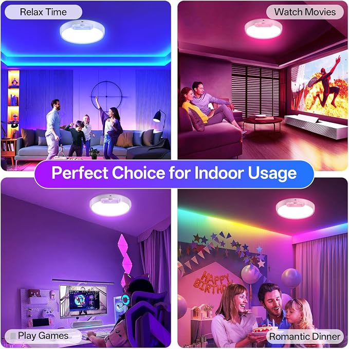 Homelist 2 Pack Rechargeable RGB Shower Light - Image 5