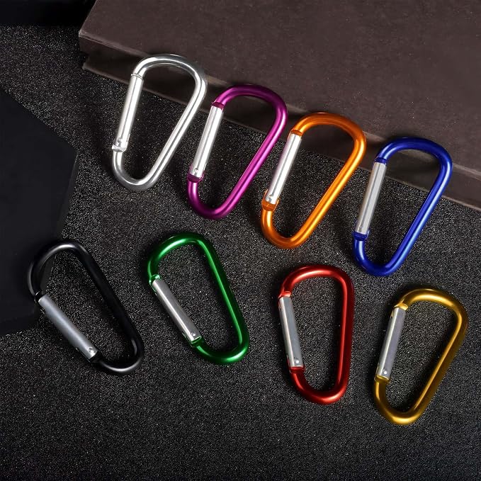 Outdoor Essentials 8PCS Aluminum Carabiner Clips, 3 Inch Large D Shape Spring - Image 3