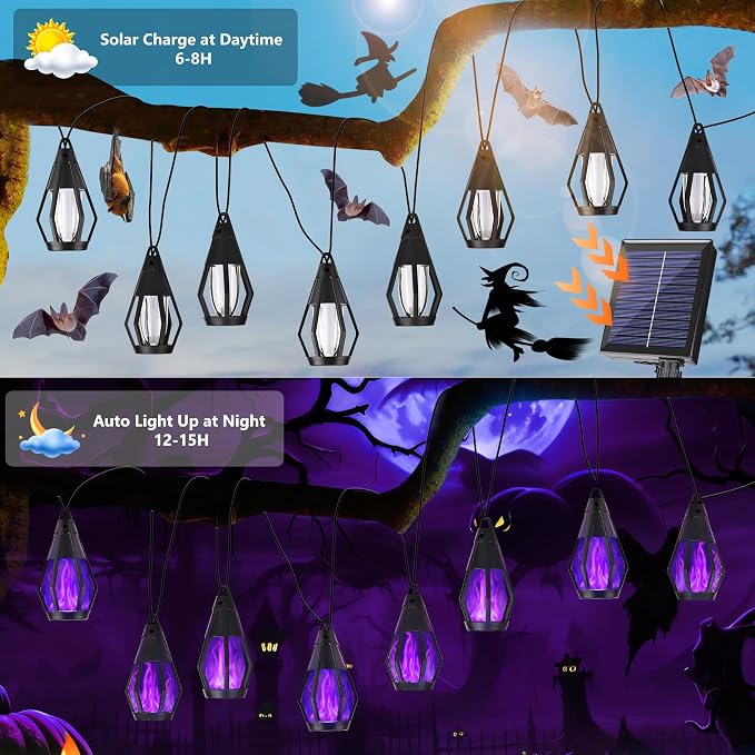 Solar String Lights for Outside, 33Ft Solar Patio Lights - Image 3