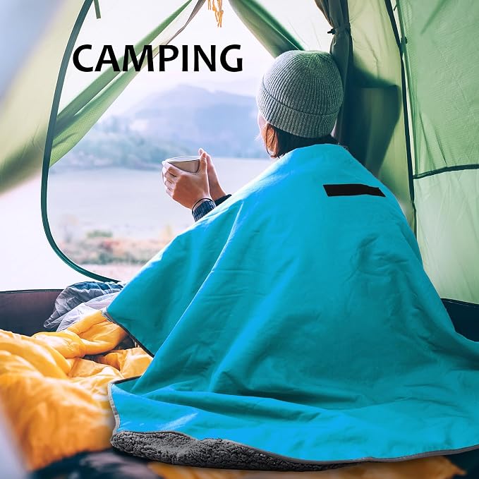 Tirrinia Large Waterproof Outdoor Blanket, Soft Warm Windproof Stadium Blanket - Image 5