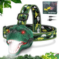 Nitigo Dinosaur Headlamp for Kids Flashlight Rechargeable Led Dino Head Lamp by Nitigo